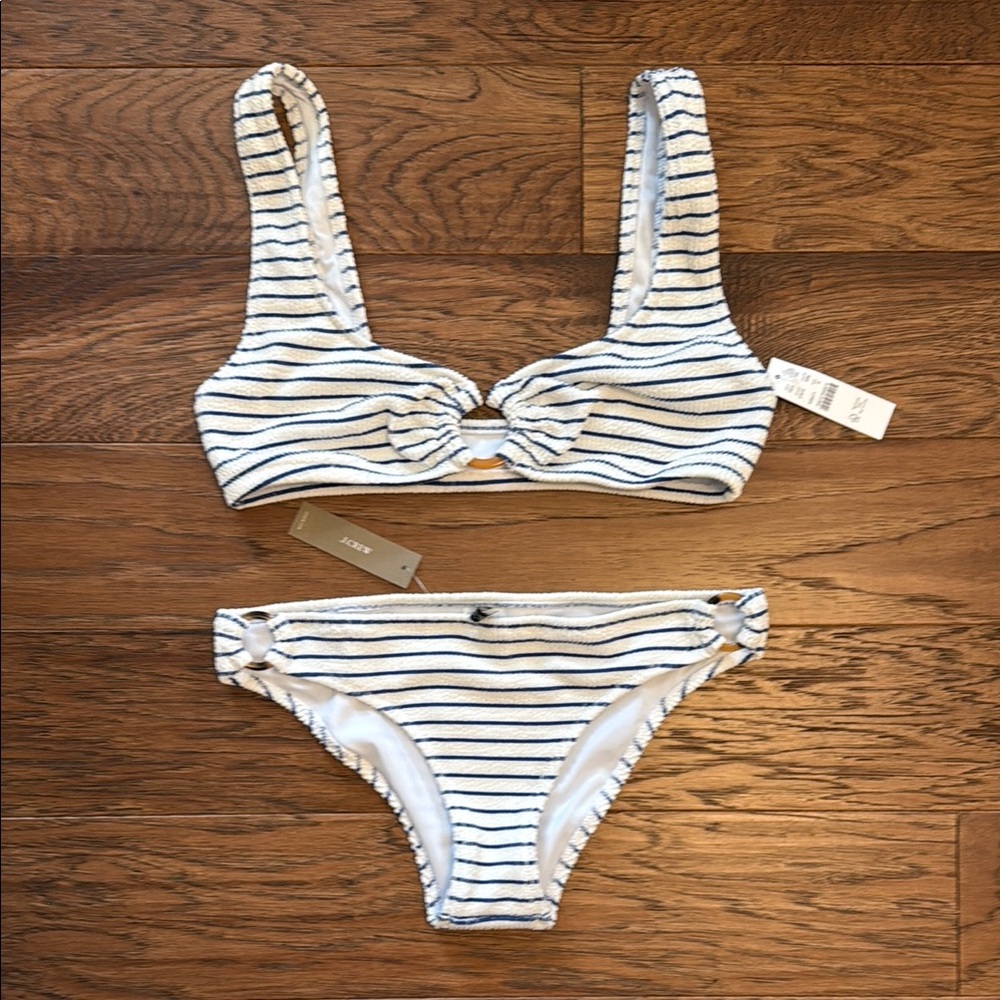 JCrew Striped Bikini Set, NWT, Size Small
